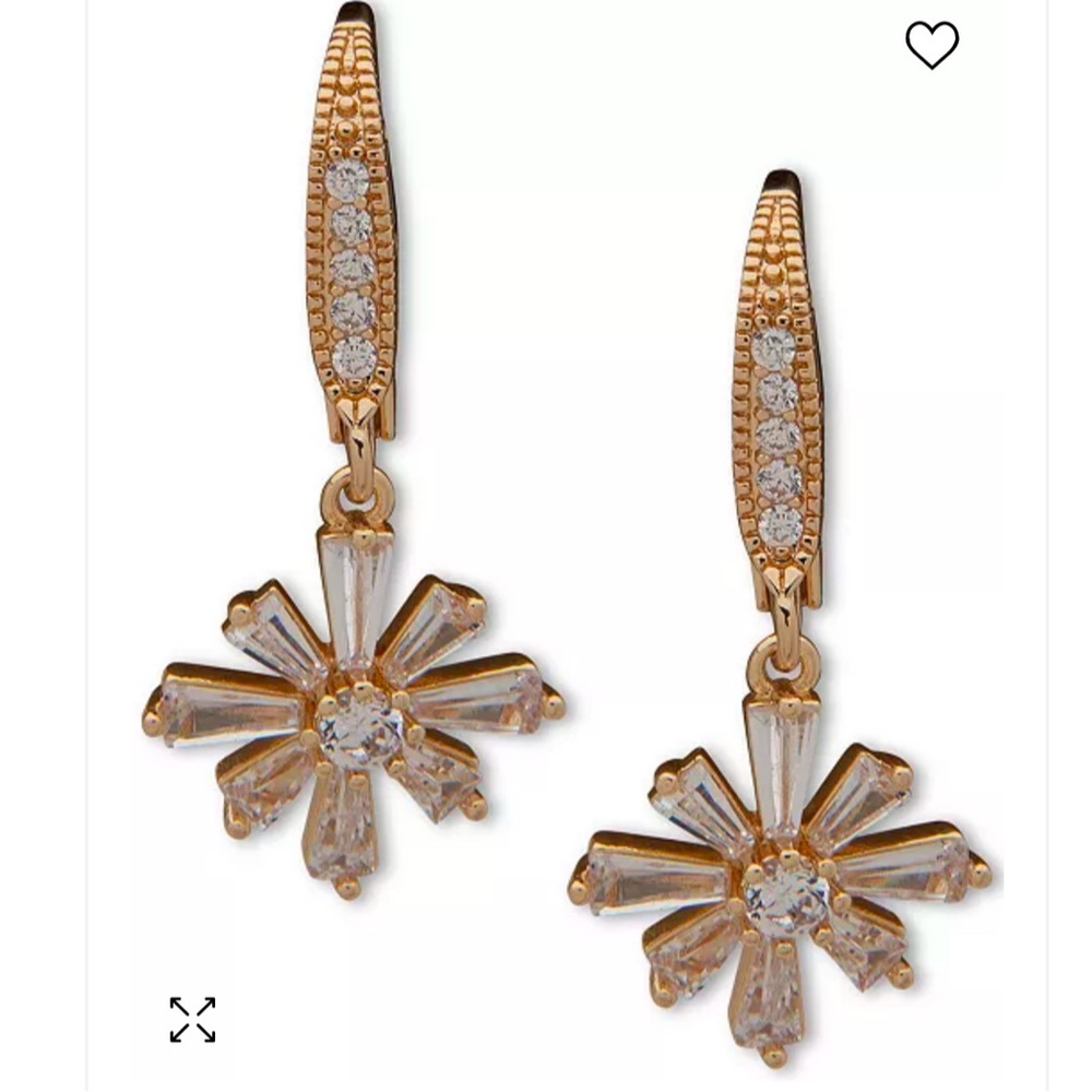 Anne Klein
Gold-Tone Cubic Zirconia Starburst Drop Earrings